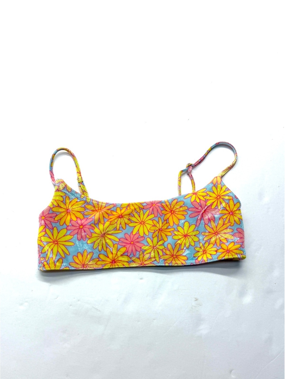 Triangle Small Floral Bikini Top